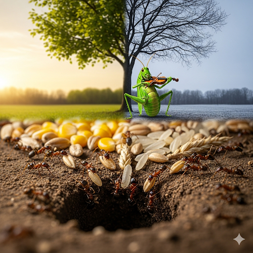 चींटी और टिड्डा