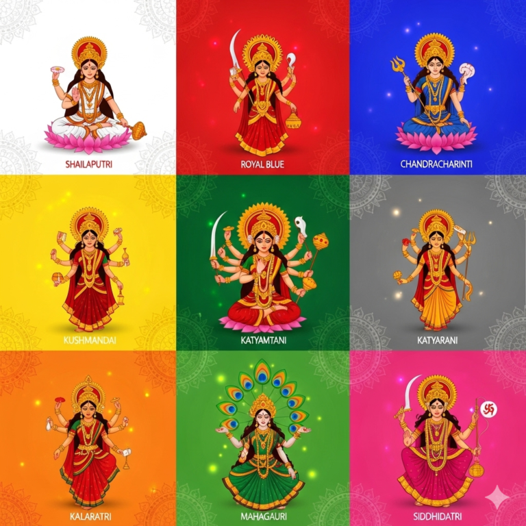Navratri 2025 के नौ रंग और उनकी महत्वता: