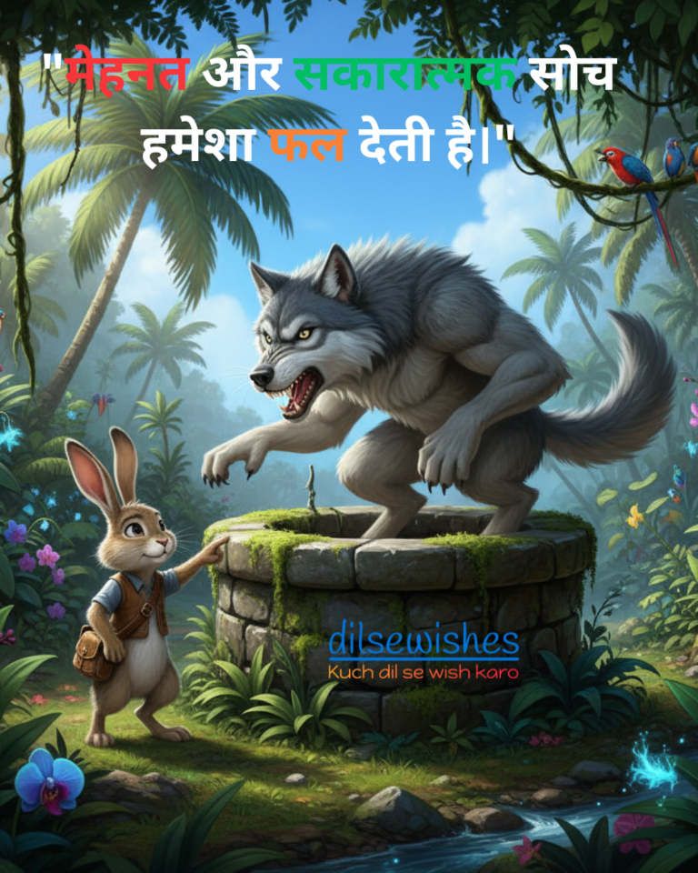 भेड़िया और खरगोश की प्रेरक कहानी