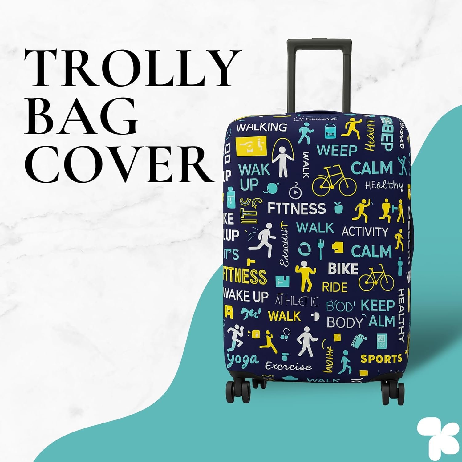 AMPEREUS® Trolley Bag Cover Set of 3 – Small, Medium & Large Polyester Luggage Blue Covers | Protective Cover for Trolley Bags, Suitcases & Luggage | Fits 20, 24 & 28 Inch Fiber-Plastic Bags 3 AMPEREUS® Trolley Bag Cover Set of 3 – Small, Medium & Large Polyester Luggage Blue Covers | Protective Cover for Trolley Bags, Suitcases & Luggage | Fits 20, 24 & 28 Inch Fiber-Plastic Bags - Image 3