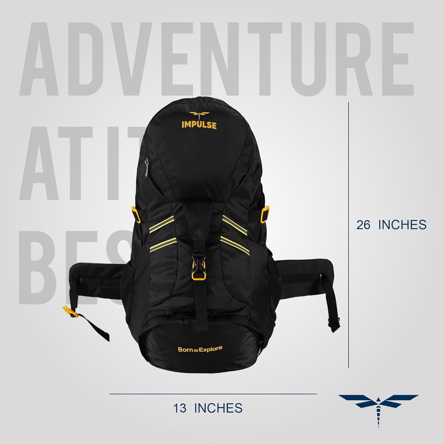 Impulse Rucksack 60L Travel Backpack for Men - Hiking, Trekking, Camping - Cedar 2 Bag with 1 Year Warranty (Black) 7 Impulse Rucksack 60L Travel Backpack for Men - Hiking, Trekking, Camping - Cedar 2 Bag with 1 Year Warranty (Black) - Image 7