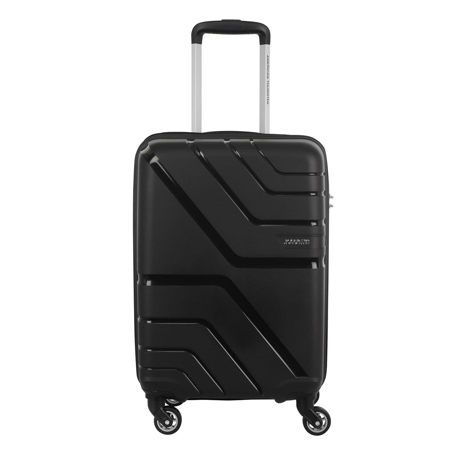 American Tourister Cabin Trolley Bag for Travel | Upland Spinner 55 Cms Polypropylene Hardsided Small Luggage Bag | 4 Wheel Suitcase for Travel | Trolley Bag for Travelling, Black 2 American Tourister Cabin Trolley Bag for Travel | Upland Spinner 55 Cms Polypropylene Hardsided Small Luggage Bag | 4 Wheel Suitcase for Travel | Trolley Bag for Travelling, Black - Image 2