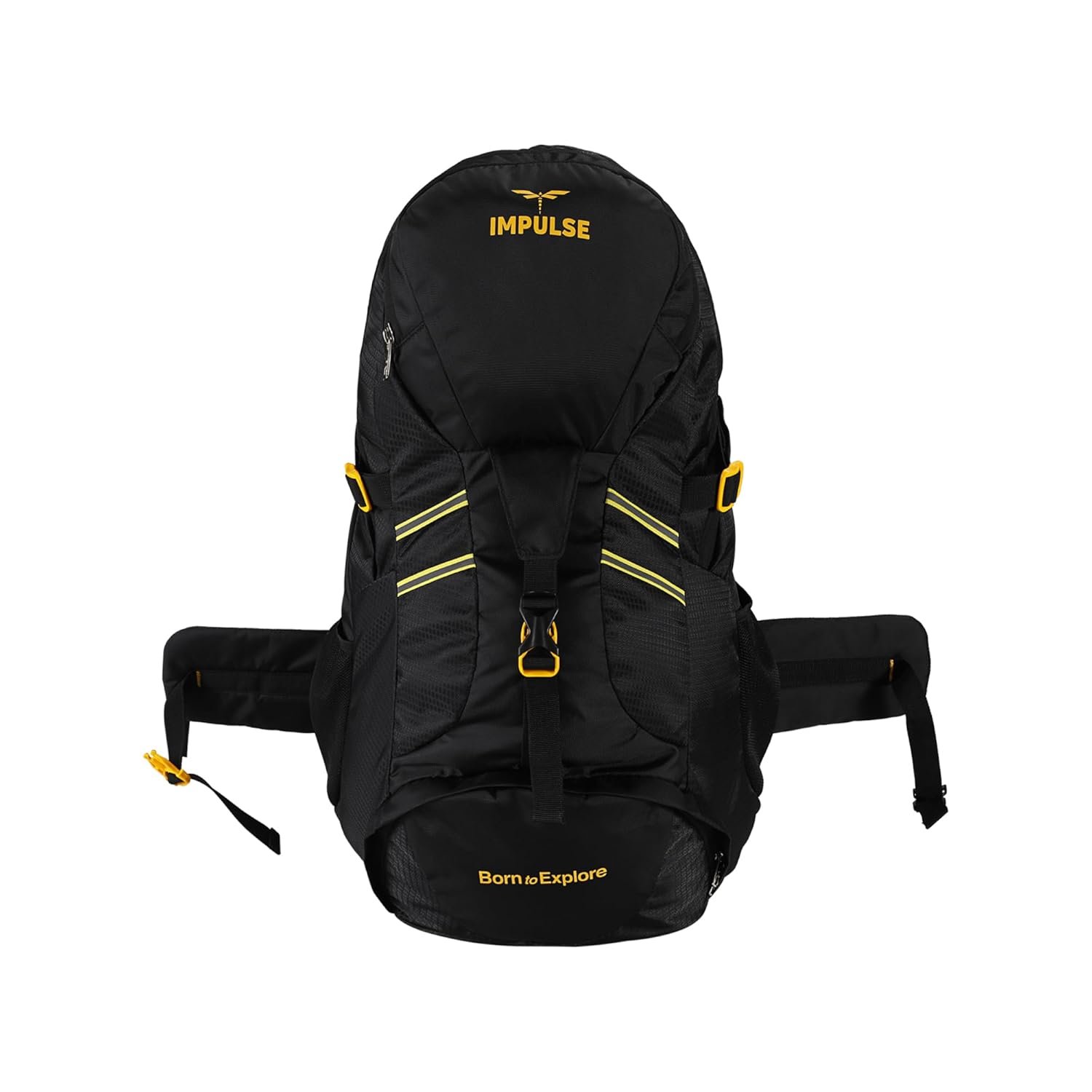 Impulse Rucksack 60L Travel Backpack for Men - Hiking, Trekking, Camping - Cedar 2 Bag with 1 Year Warranty (Black) 2 Impulse Rucksack 60L Travel Backpack for Men - Hiking, Trekking, Camping - Cedar 2 Bag with 1 Year Warranty (Black) - Image 2